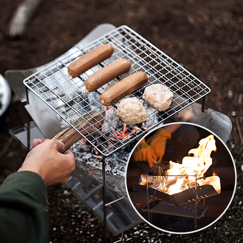 Get yourself nice and warm over a campfire.