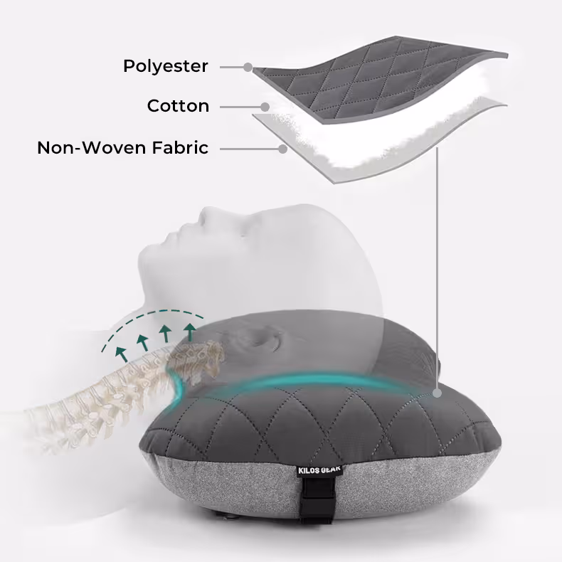 Soft and cradling as your pillow at home.