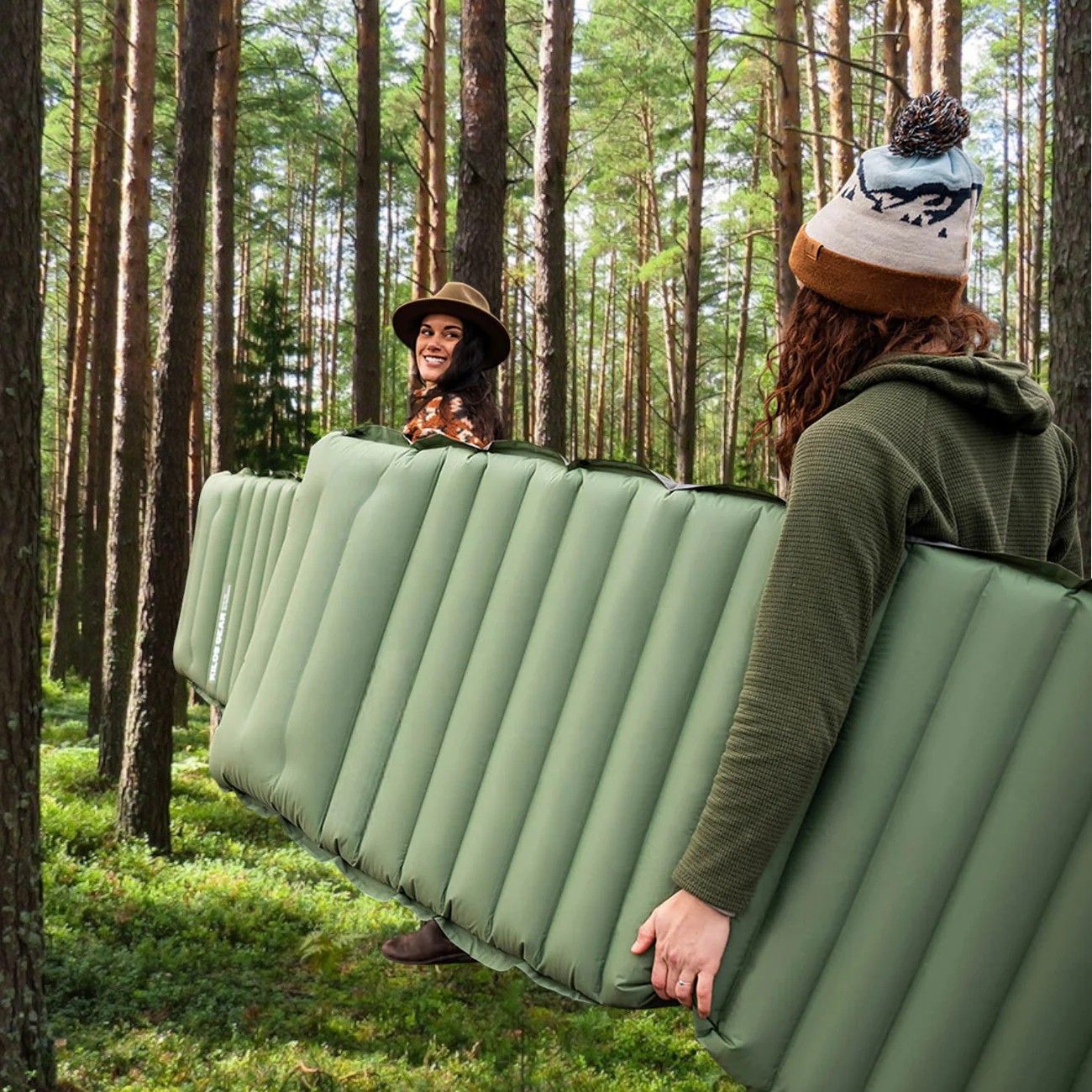 Camping Sleeping Pad - Built-in Pillow