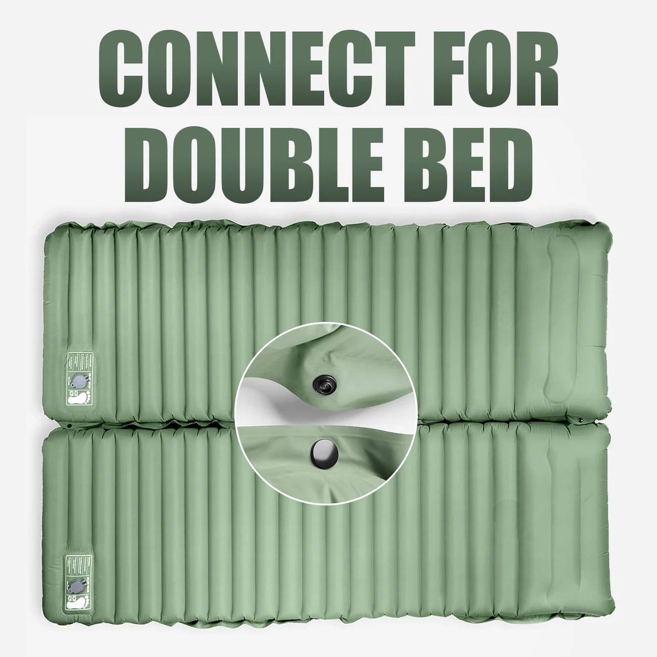 Camping Sleeping Pad - Built-in Pillow